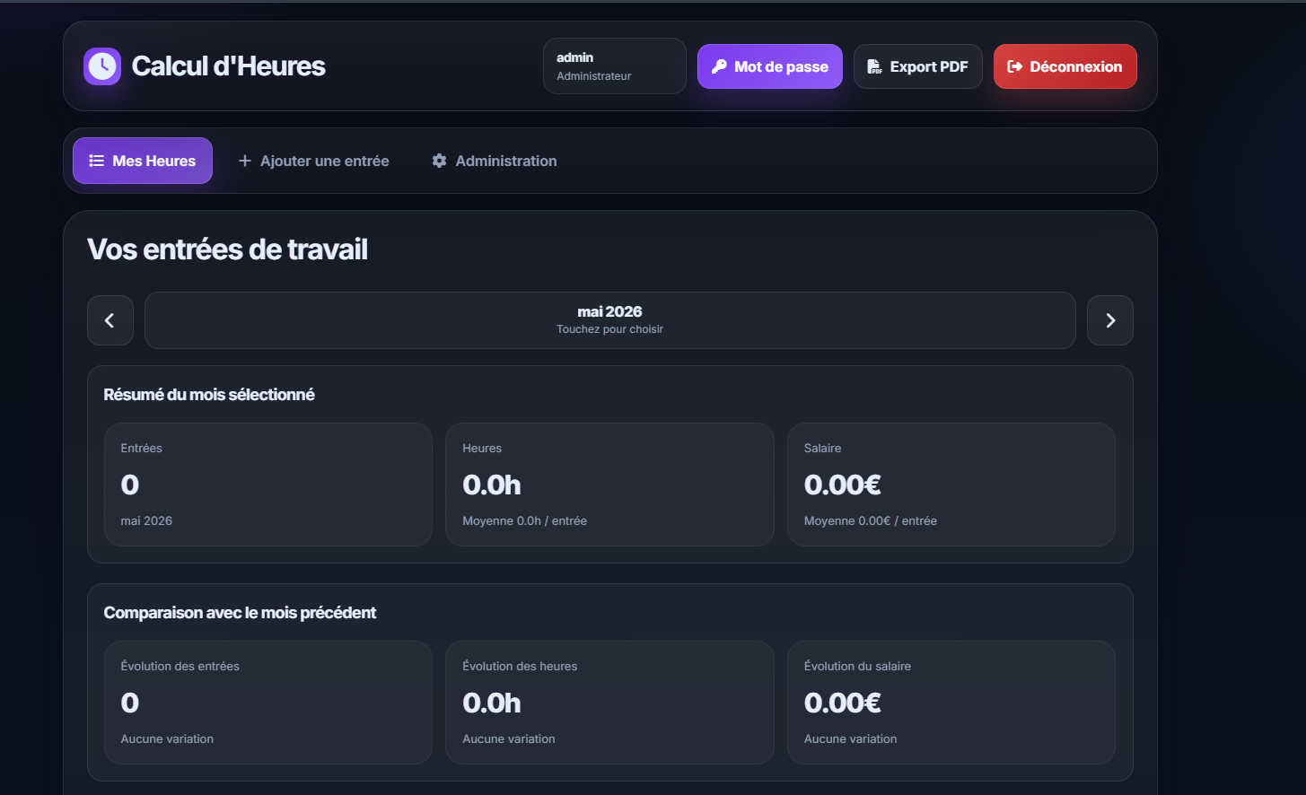 Calculateur d’Heures — SaaS sécurisé de suivi du temps &amp;amp; revenus