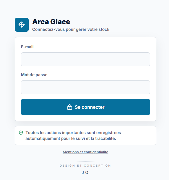 Arca Glace – Gestion de stock mobile multi-sites